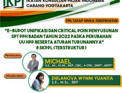 IKPI Yogyakarta Gelar PPL Penggunaan Aplikasi E-Bupot Unifikasi