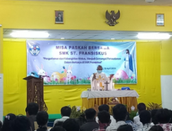 SMK St. Fransiskus Semarang Selenggarakan Perayaan Misa Paskah Bersama