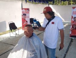 Relawan Ganjar Gaspol Gelar Potong Rambut Gratis