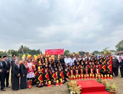 Drumband SMP Negeri 3 Mlati Sleman Iringi HUT RI di Kapanewon Mlati