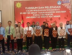 Acara Yudisium FH UWM, Rektor UWM: Penegakan Hukum Masih Stagnan di Indonesia