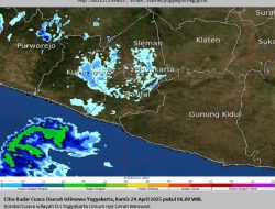 Waspada Hujan Lebat Disertai Angin Kencang di Sleman dan Kulonprogo Bagian Utara, Kamis (24/4)
