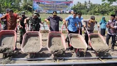 TMMD Reguler ke-124 Resmi Dimulai di Sleman: TNI dan Warga Bersinergi Bangun Desa