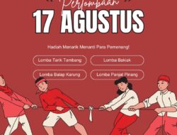 Desain Poster Lomba 17 Agustus 2025 HUT RI ke-80, Pakai Template Gratis