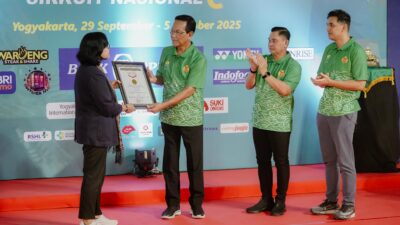Kejuaraan Bulutangkis Piala Raja HB X Pecahkan Rekor MURI, Diikuti 2.143 Peserta dari 433 Klub se Indonesia