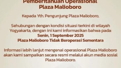 Wisata Malioboro Tutup Sementara Hari Ini: Toko Batik hingga Plaza Malioboro