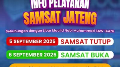 Jadwal layanan Samsat Magelang 6 September 2025 Setelah Libur Maulid Nabi, Apakah Buka?