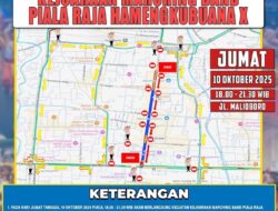 Rute dan Rekayasa Lalu Lintas Kirab Marching Band di Jalan Malioboro 10 Oktober 2025