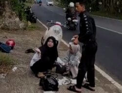 Hindari Roda Dua Ugal-ugalan dari Arah Berlawanan, Tiga Motor Terjungkal di Jalan Jogja–Wonosari Ruas Ngasemayu