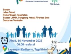 Milad ke-113 Muhammadiyah PCM Berbah, Gelar Jalan Sehat Berhadiah Sapi