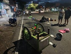 Pengendara Motor Terobos Lampu Merah di Dongkelan, Hantam Gerobak dan Sebabkan Dua Korban Luka