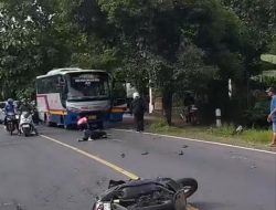Kecelakaan di Jalan Yogya–Wonosari, Kaki Pengendara Motor Terlindas usai  Gagal Manuver Mendahului Dua Truk