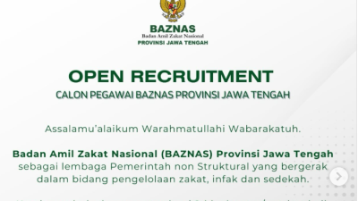Rekrutmen Calon Pegawai Baznas Jateng 2026, Link Pendaftaran dan Jadwalnya