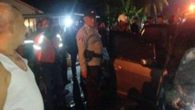 Diduga Konsleting, Mobil Honda Jazz Ludes Terbakar di Jalan Kemusuk Arah Museum Soeharto