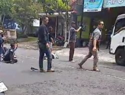 Motor Hantam Pengendara yang Menyeberang di Jalan Nglipar–Wonosari, Empat Orang Tergeletak dan Terluka