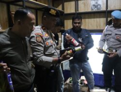 Polres Bantul Razia Outlet 23 di Kasihan, Ratusan Botol Miras Ilegal Disita