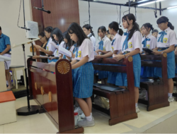 Choir SMP Maria Goretti Semarang Sukses Mengiringi Misa Minggu Paskah III di Gereja St. Petrus Krisologus BSB