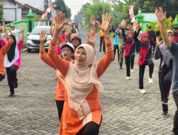 Kegiatan Senam Bersama, Donor Darah, dan Aktivasi IKD dalam Rangka Hari Jadi Kabupaten Sleman ke-110 di Kapanewon Minggir