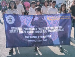 SMP BOPKRI 3 Yogyakarta Meriahkan Karnaval Pentakosta dan HUT Sleman ke-110