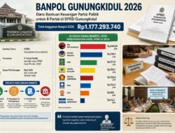 Banpol Gunungkidul 2026 Capai Rp1,17 Miliar, PDIP Terima Dana Terbesar