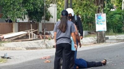 Kecelakaan Honda Vario di Ponjong, Pelajar dan Buruh Harian Terluka usai Tabrakan di Jalan Lurus Susukan 1