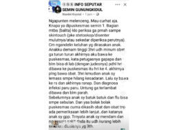 Keluhan Viral Puskesmas Semin I Gunungkidul Diusut, Dinkes Evaluasi SOP Pelayanan