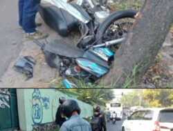 Kecelakaan Tunggal Hari Ini di Jalan Jogja-Wonosari KM 24, Pengendara Motor Tabrak Pohon dan Terluka